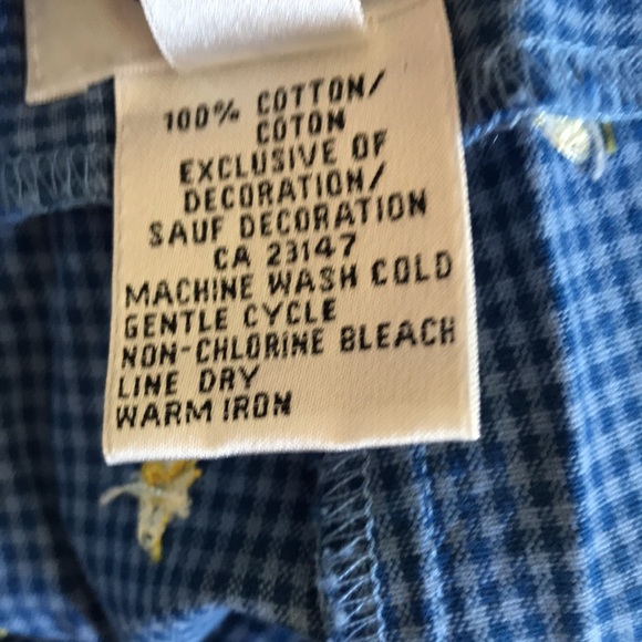 Talbots gingham Embroidered  Capri pants 10 nwot - Picture 5 of 8